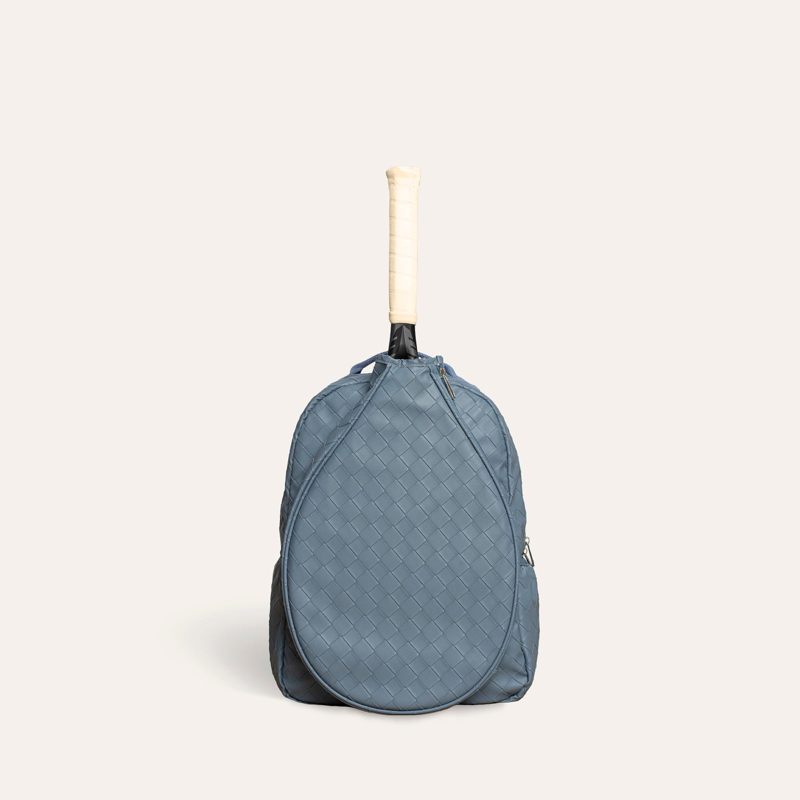 Racket Backpack woven leather Blue