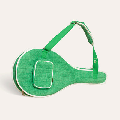 Tennis Racket Cover - Green Terrycloth